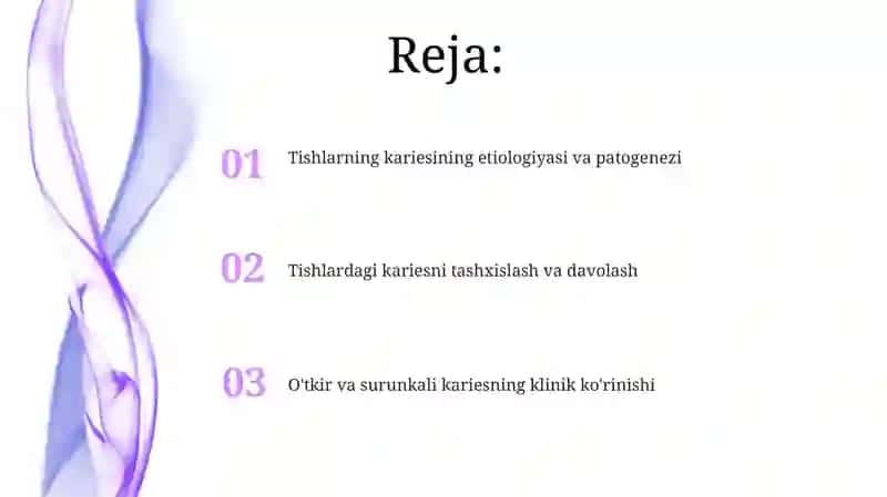Oʼtkir va surunkali yuza karies klinikasi 2