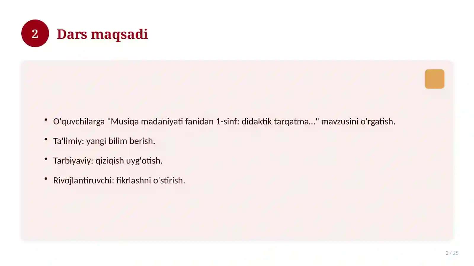 Musiqa madaniyati fanidan 1-sinf: didaktik tarqatma materiallar 2