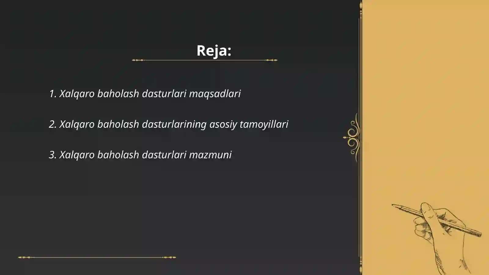 Xalqoro baholash dasturlarining maqsadi, mazmun sohalari hamda topshiriqlari, ularni baholash mezonlari 2