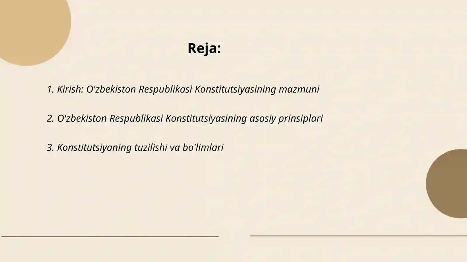O'zbekiston Respublikasi Konstitutsiyasi – asosiy qonun 2