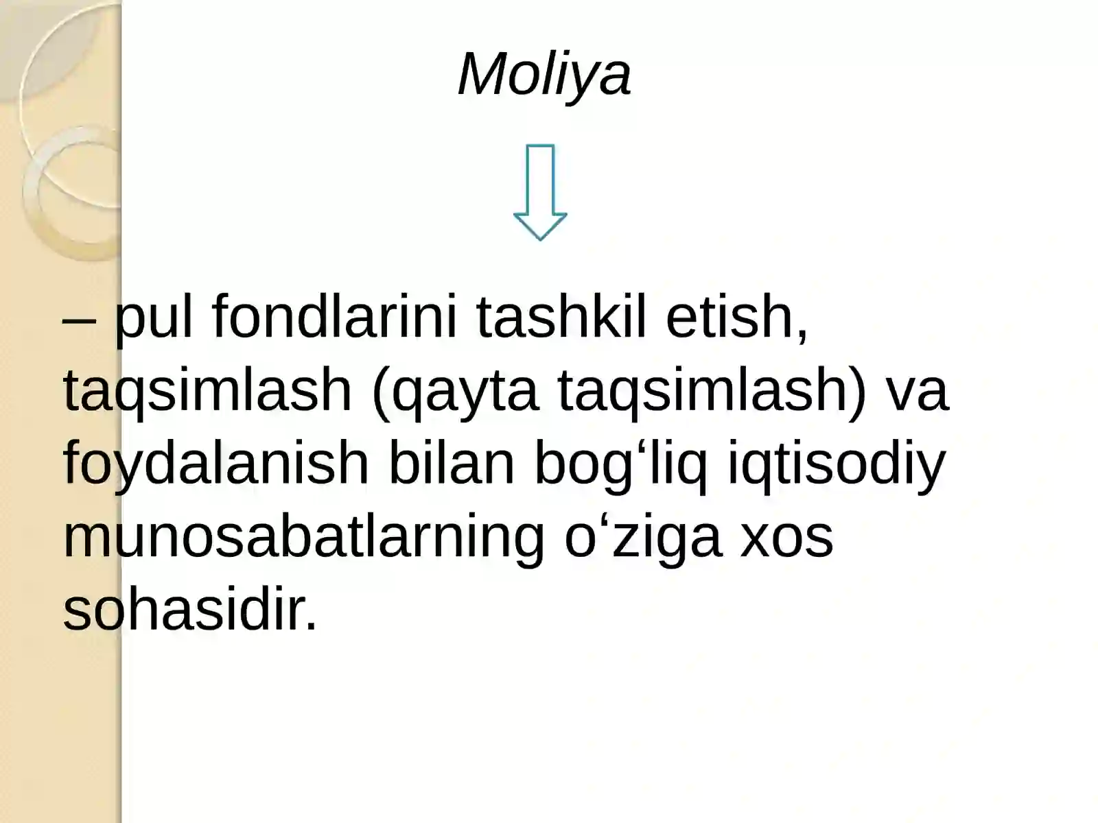 "Moliyaviy menejmentning kontseptual asoslari" 2