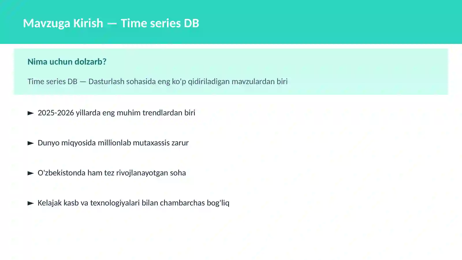 Time series DB 2