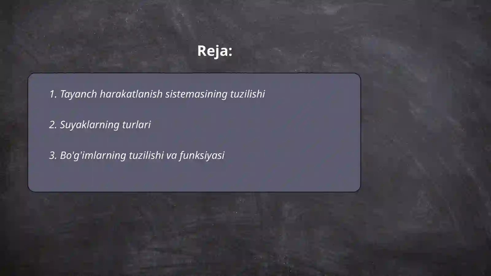 Tayanch harakatlanish sistemasi 2