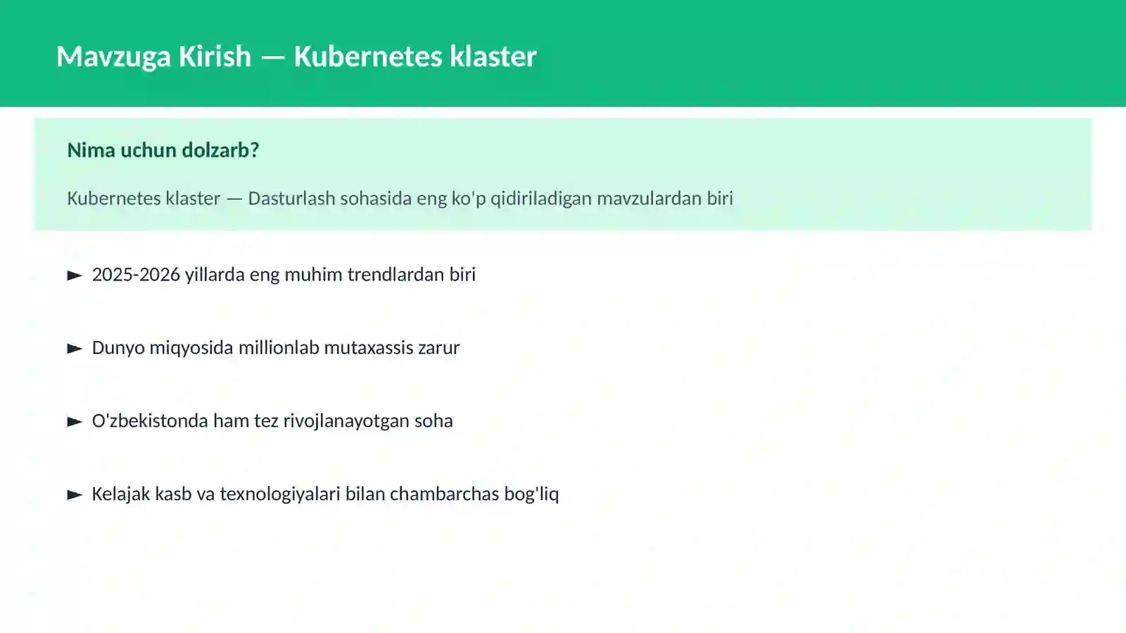 Kubernetes klaster 2