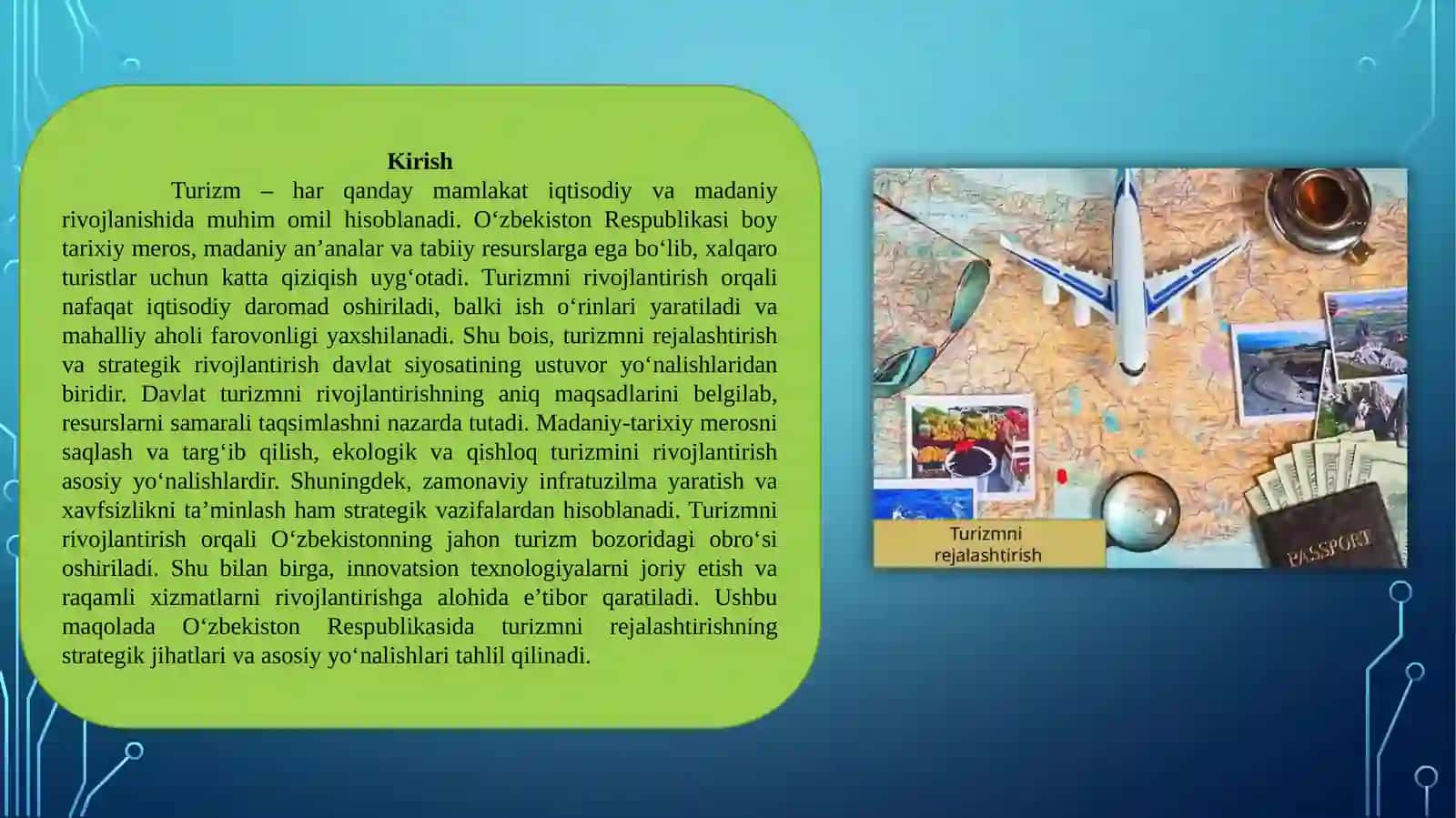 Turizmni rejalashtirishning strategik jihatlari 2