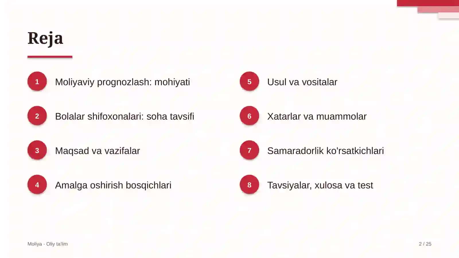 Moliyaviy prognozlash 2
