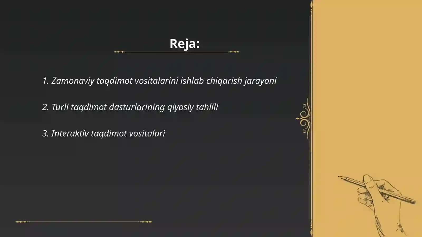 Zamonaviy taqdimot vositalarni ishlab chiqarishning qiyosiy tahlili 2