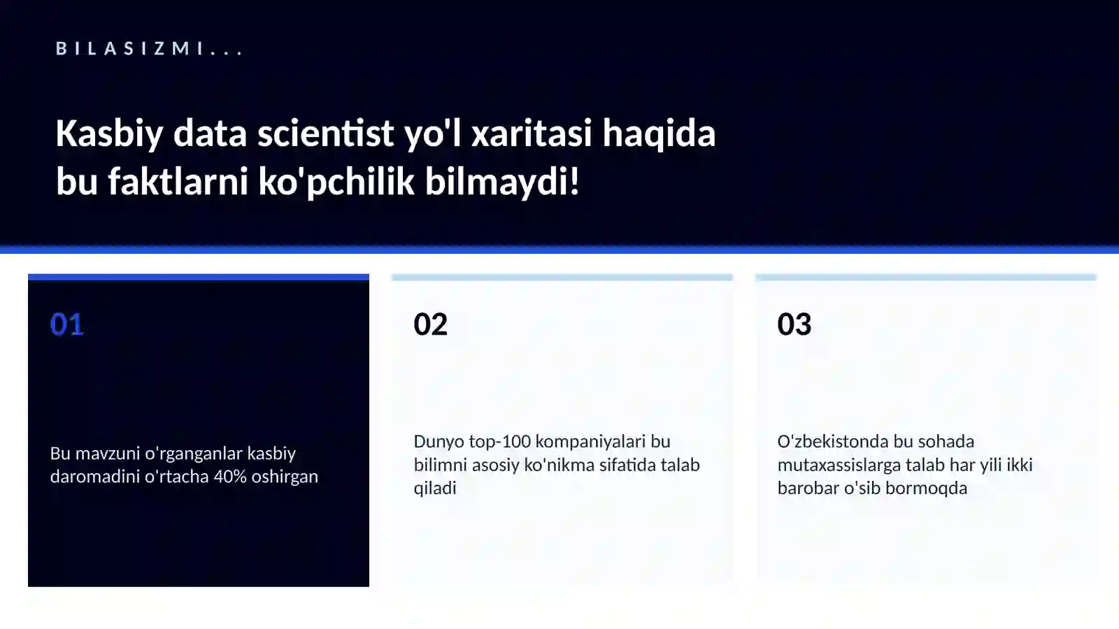 Kasbiy data scientist yo'l xaritasi 2