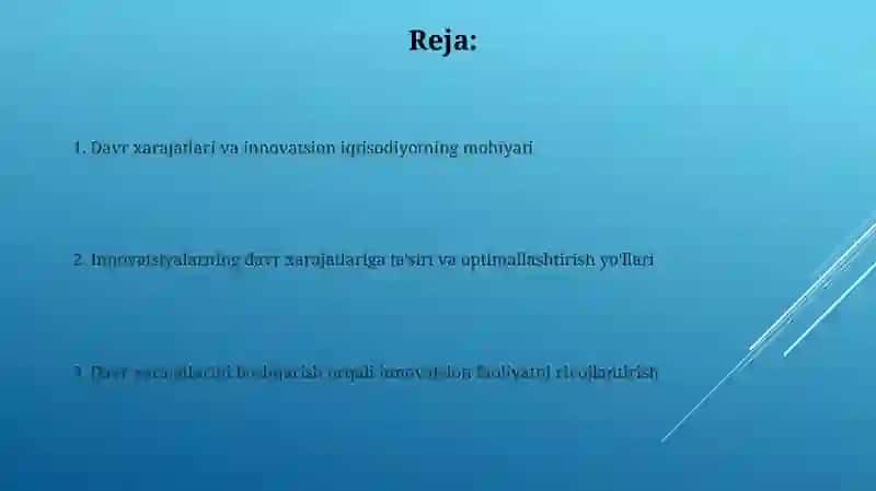Innovatsion iqtisodiyot sharoitida davr xarajatlari tahlili 2