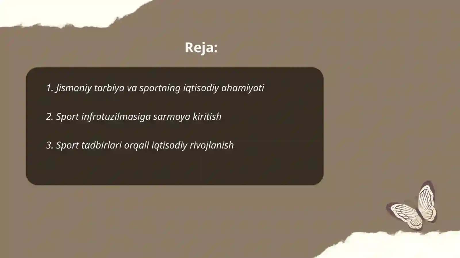 Jismoniy tarbiya va sportni rivojlantirishning iqtisodiy asoslari 2