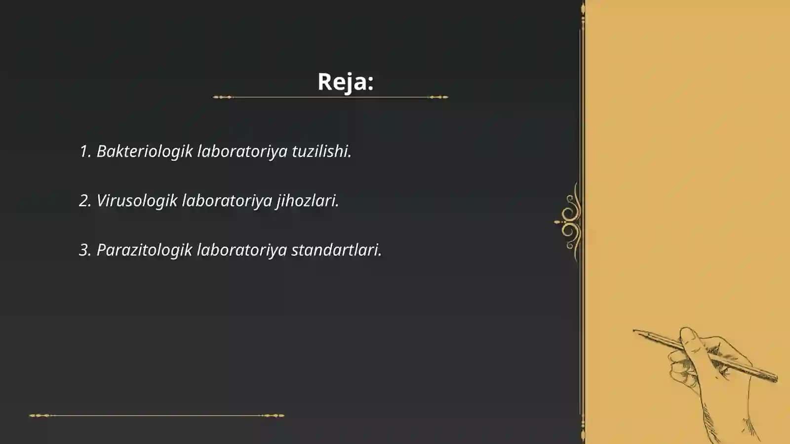 Bakteriologik, virusologik parazitalogik laboratoriya tuzilishi va jihozlarning meyorlari 2