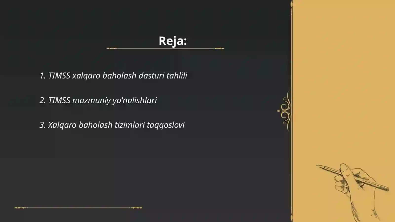 TIMSS xalqaro baholash dasturi 2