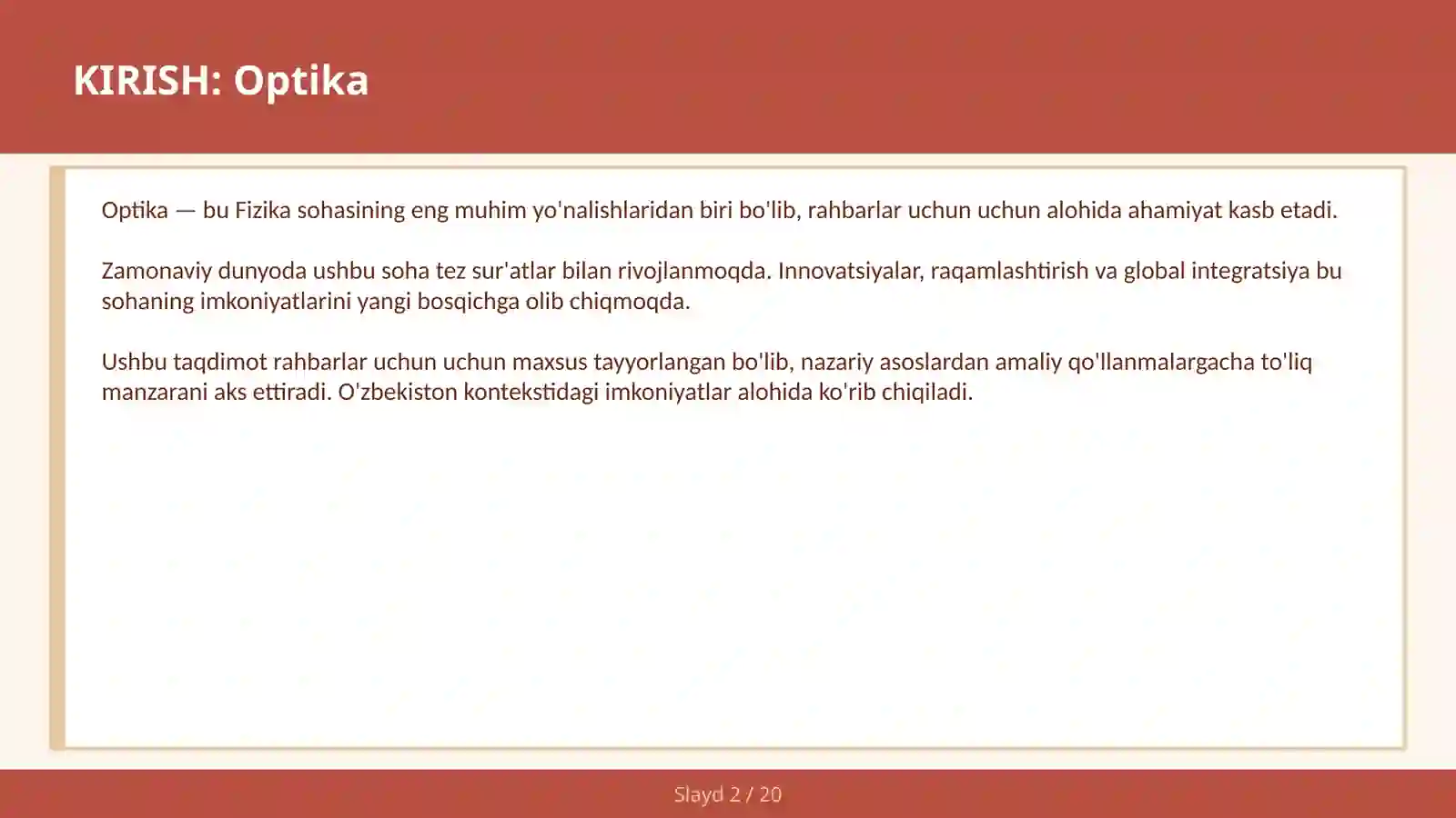 Optika 2