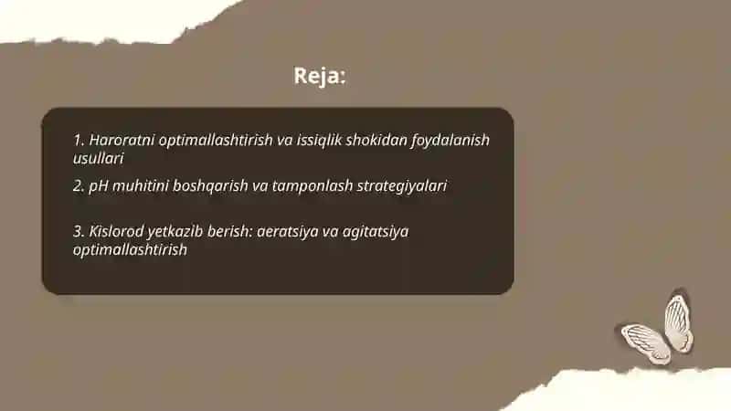 Bakteryalarning folyatinini jadallashtirish usullarning fizakivi, kimyoviy va biolgik usullari. 2