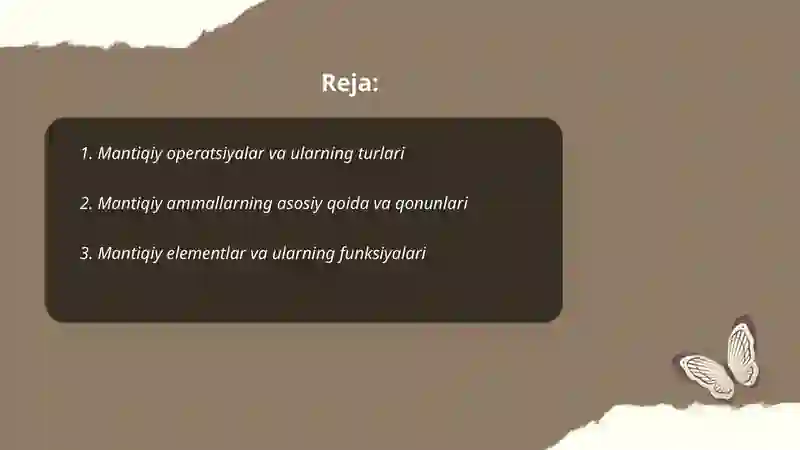 Mantiqiy amallar 2