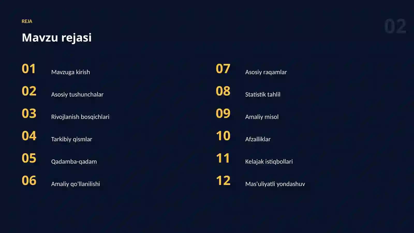 AI MA'LUMOTLAR BILAN ISHLASH 2