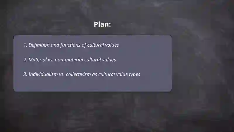 Cultural values and their types 2