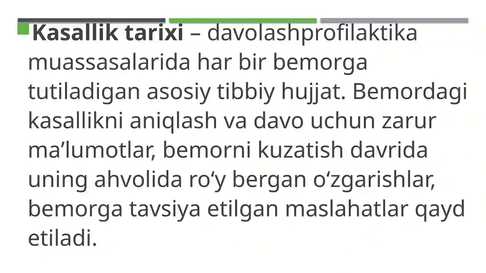 KASALLIK TARIXI 2