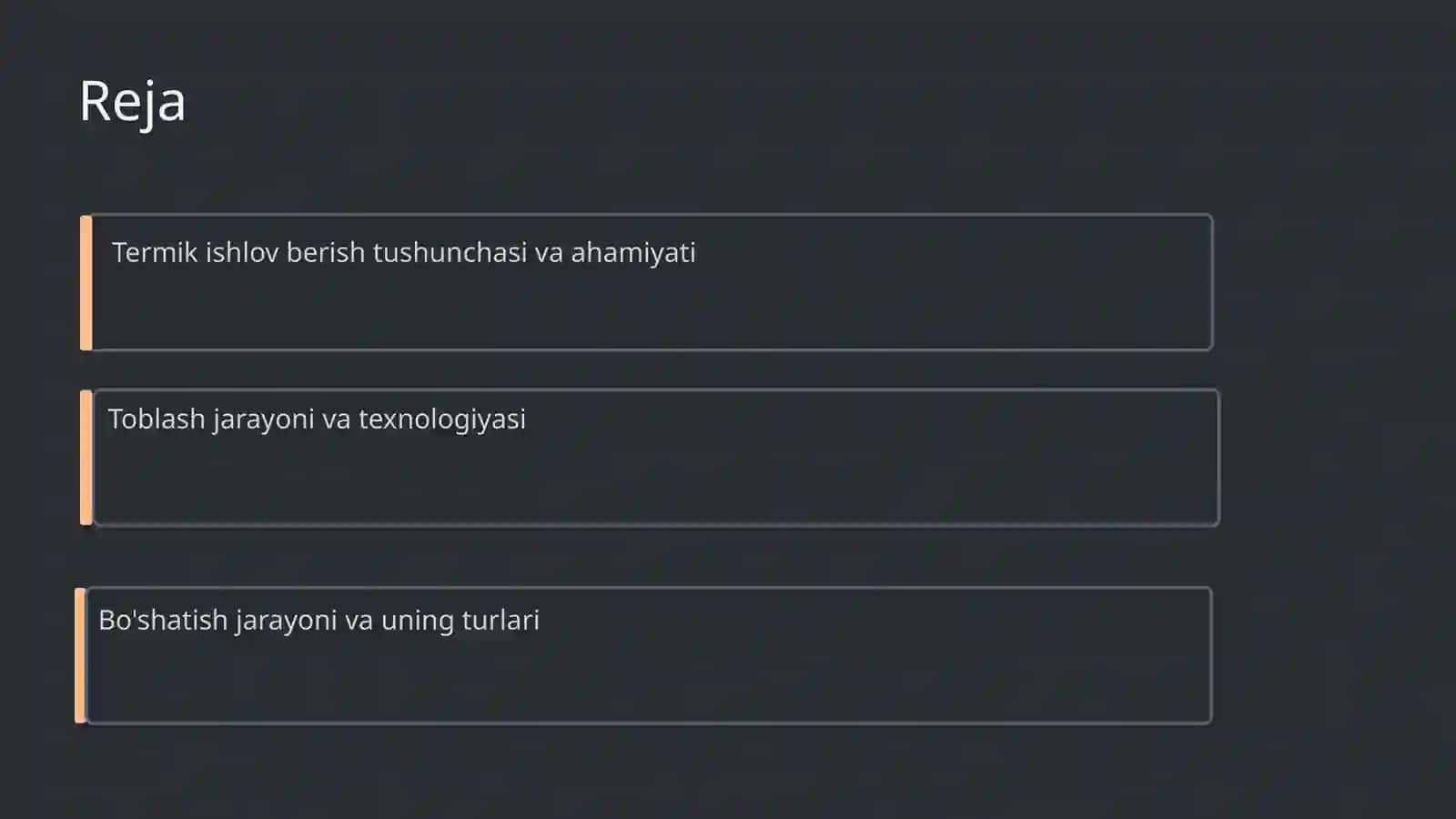 Termik ishlov berish turlari 2