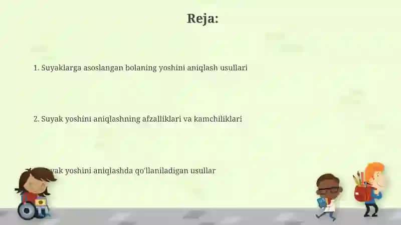 Suyaklarga qarab bola yoshni baholash usuli 2