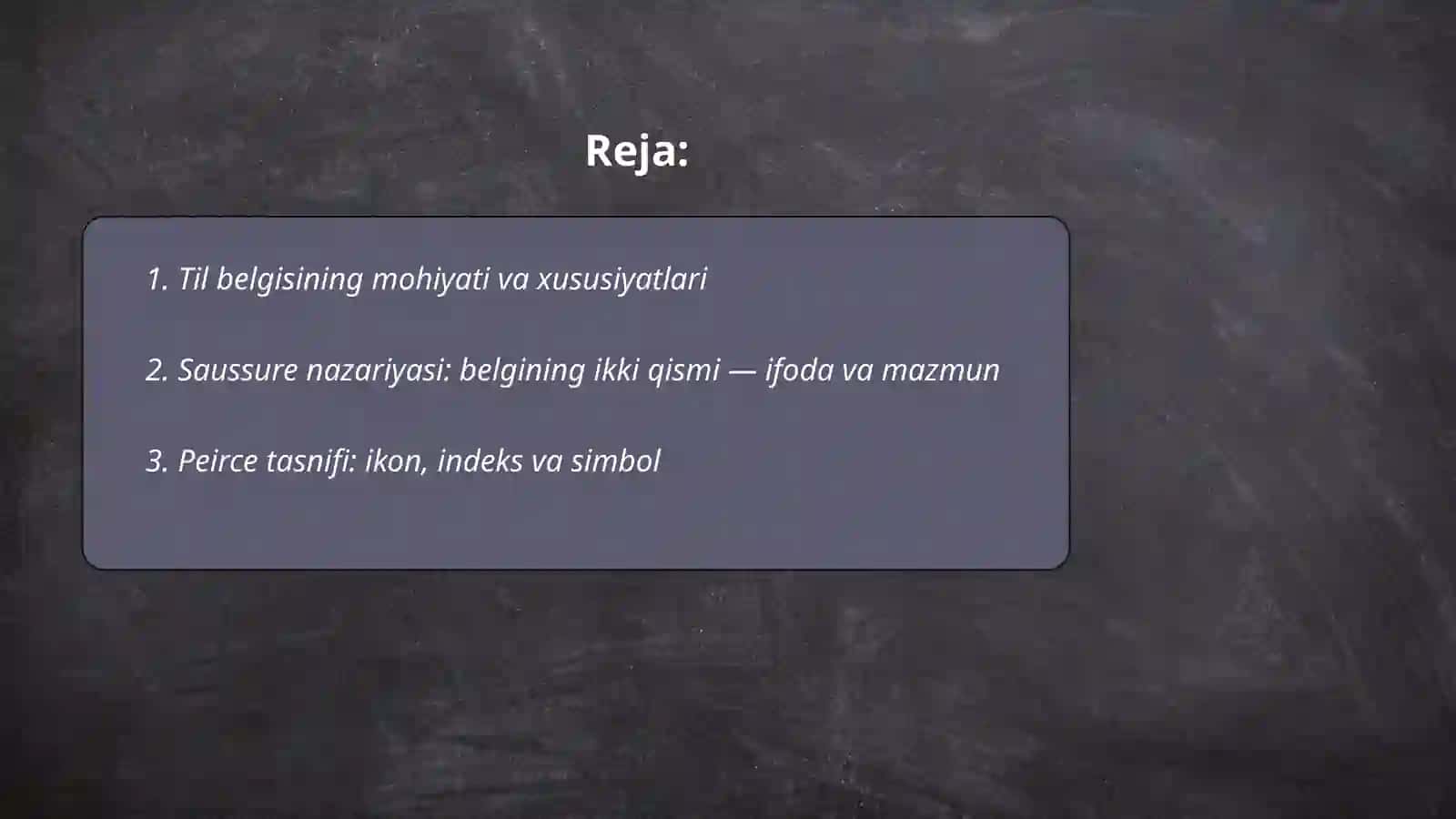 Tilning belgi sifatidagi tasnifi 2