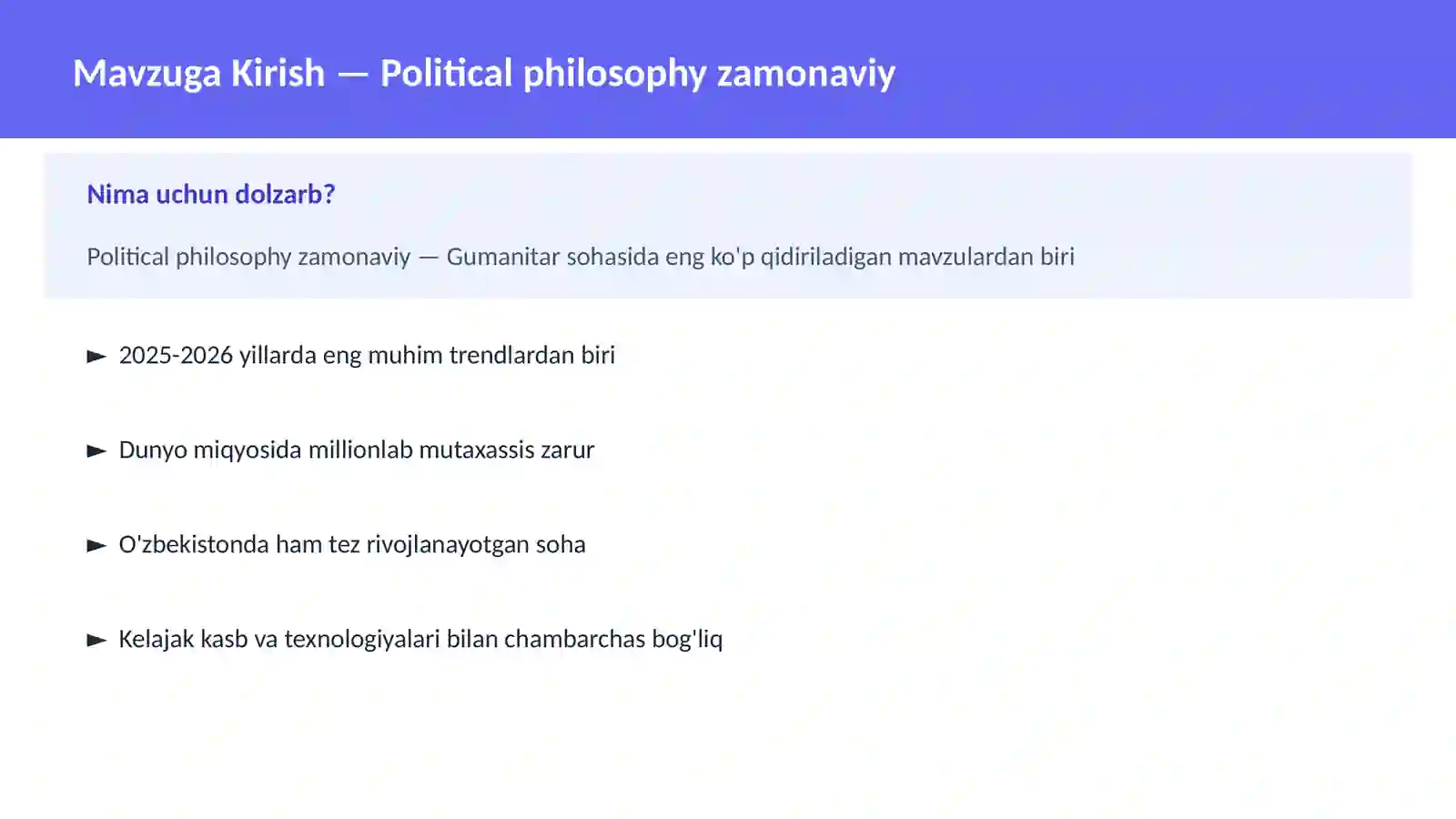 Political philosophy zamonaviy 2