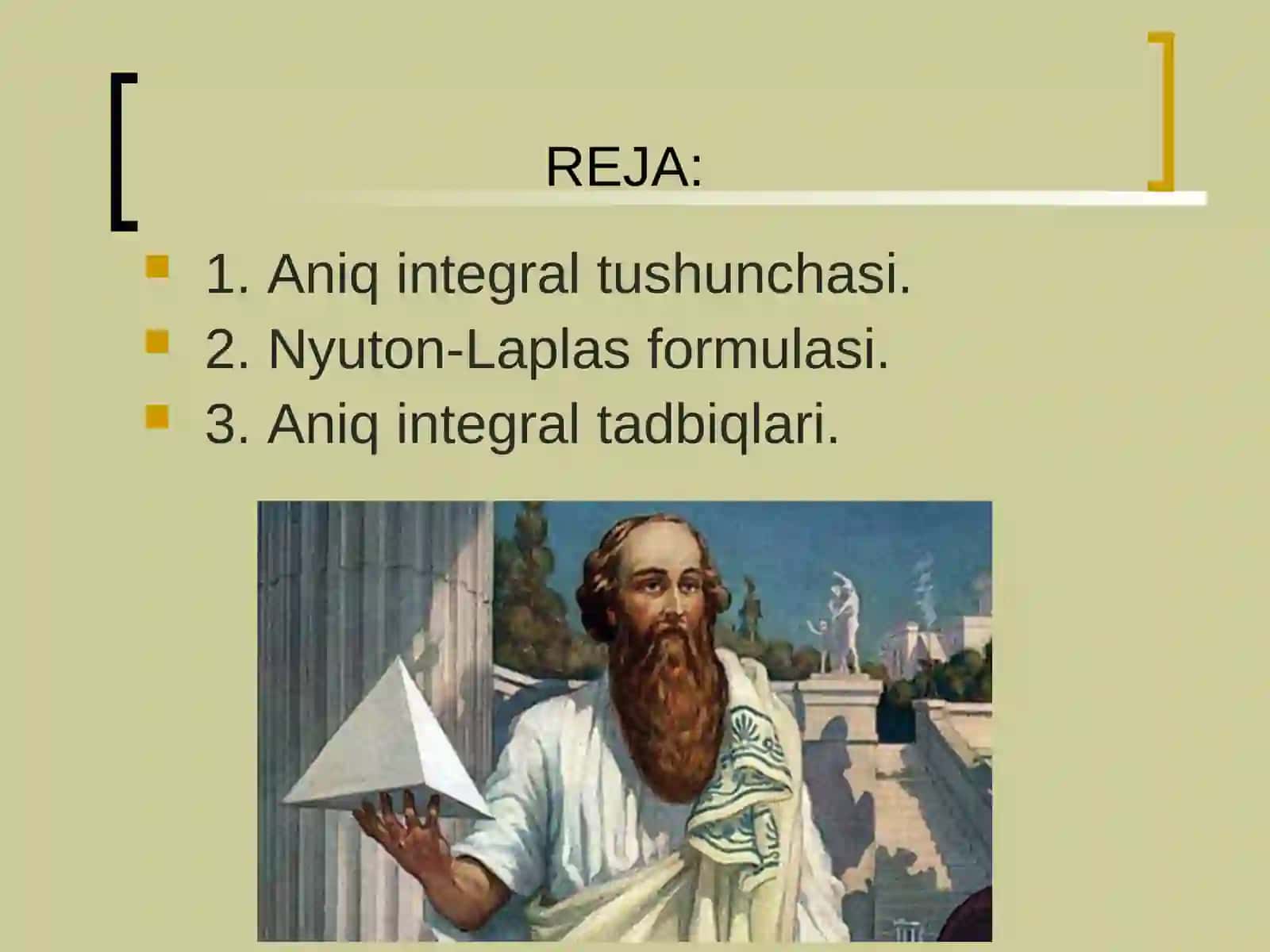 Integral usuli usuli va uni tahlilda qo’llanilishi 2
