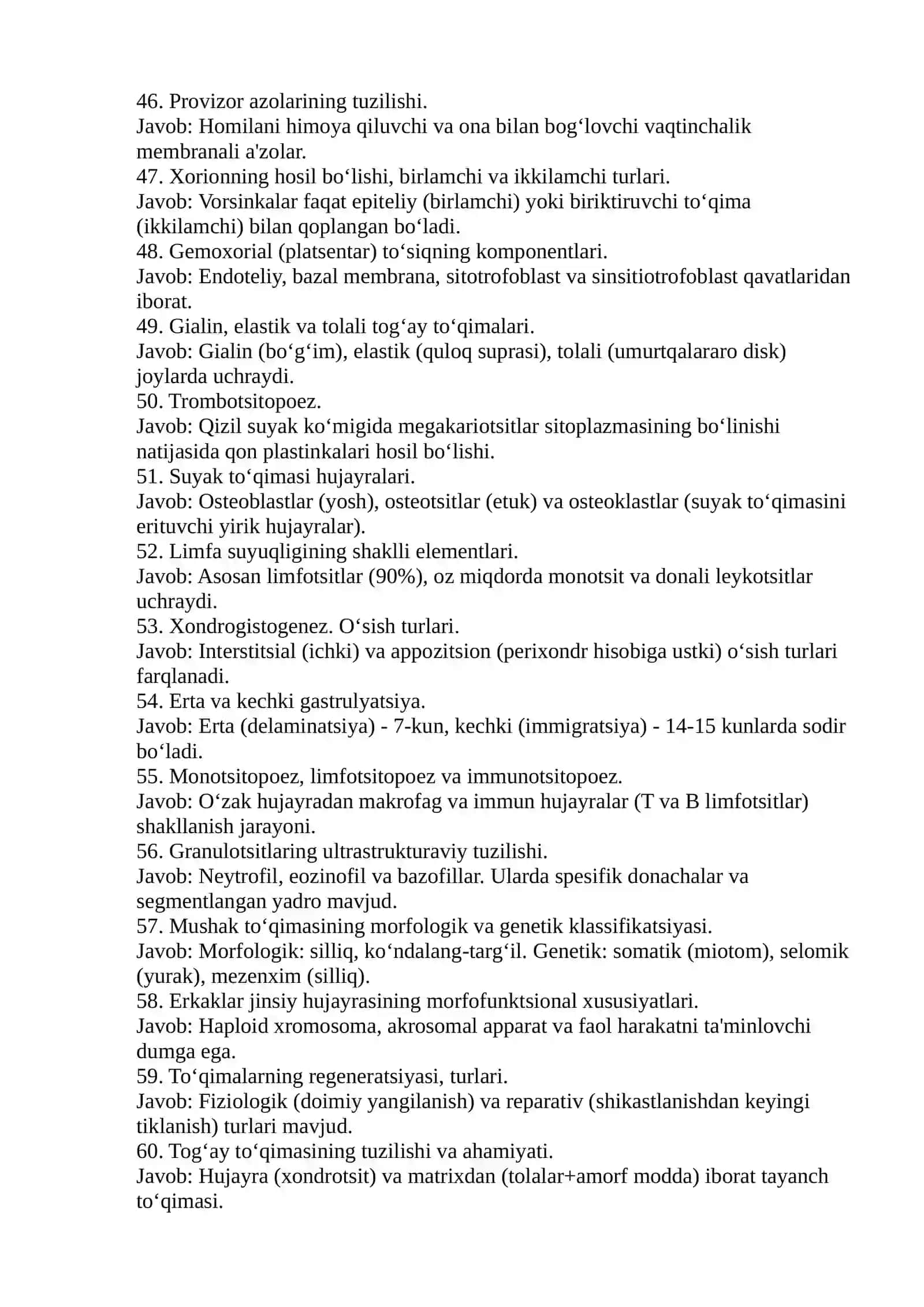 Tuxum hujayrasining tuzilishi va vazifalari 2