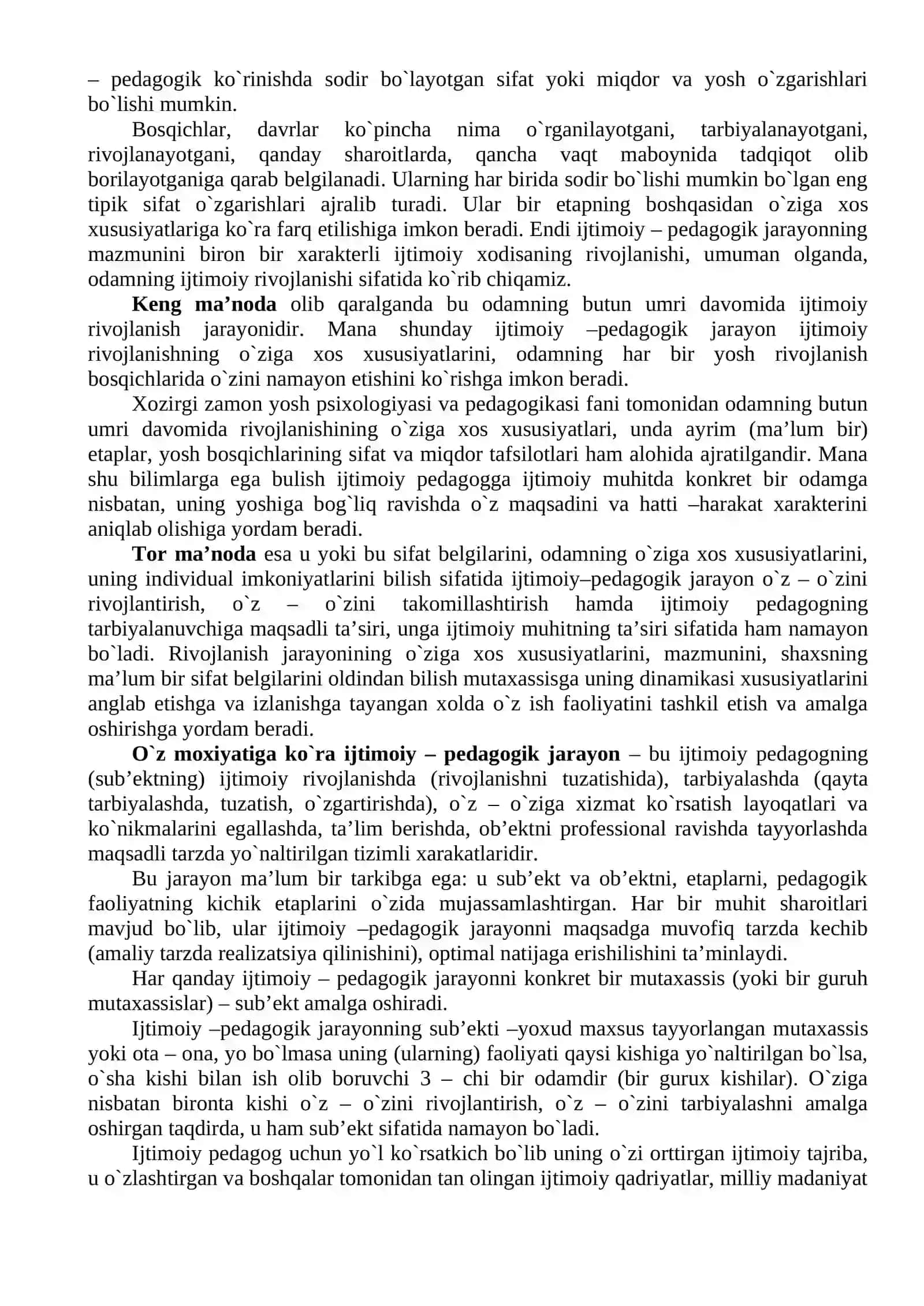 Ijtimoiy-pedagogik jarayon 2