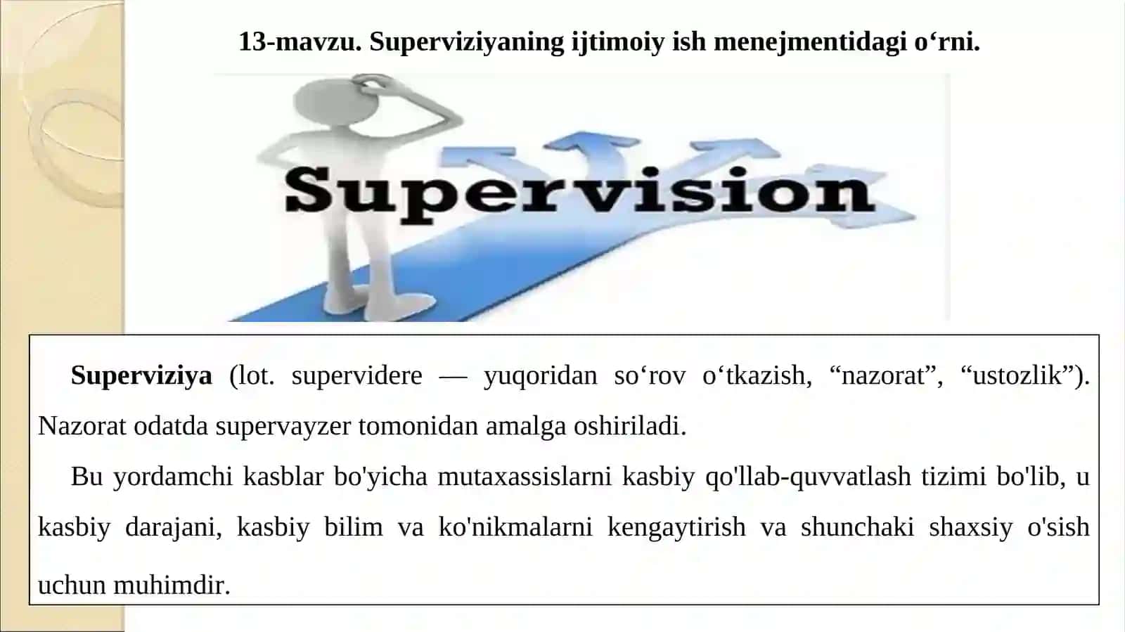 Ijtimoiy ish menejmenti fanidan 2