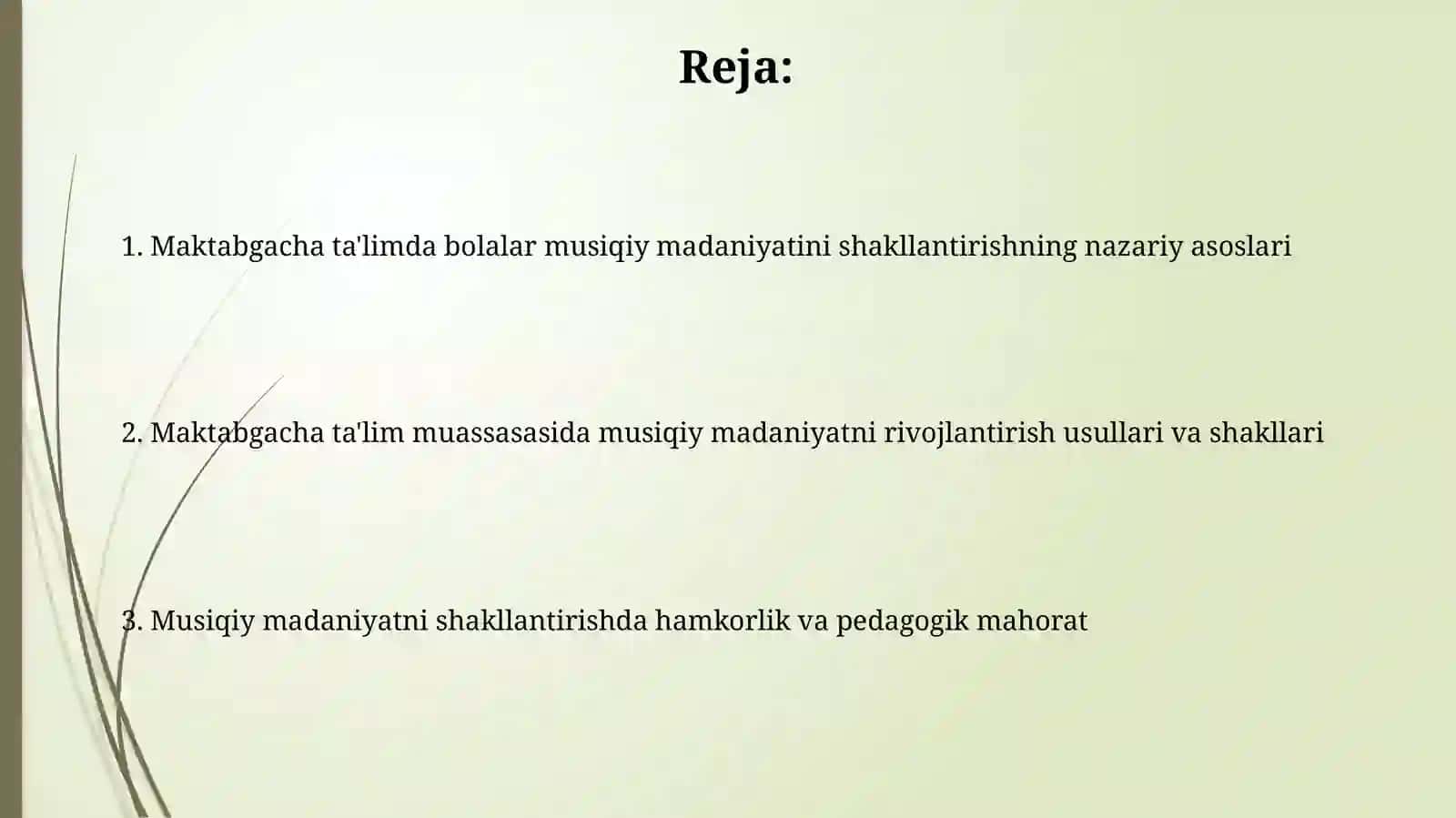 Musiqiy madaniyatni shakllantirishning nazariy asoslari 2