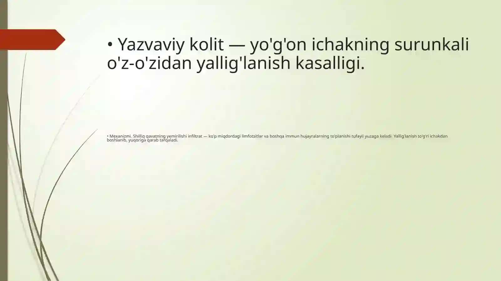 Tibbiyot - Yarali kolit kasalligi 2