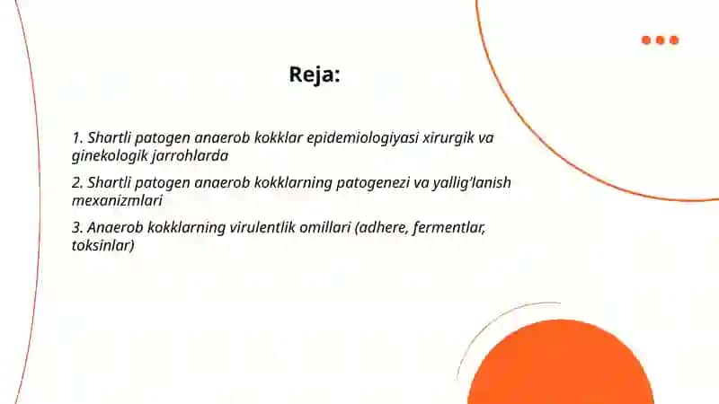 Shartli patogen anaerob kokklarni xirurgik va ginekologik kasalliklardagi ahamiyati 2