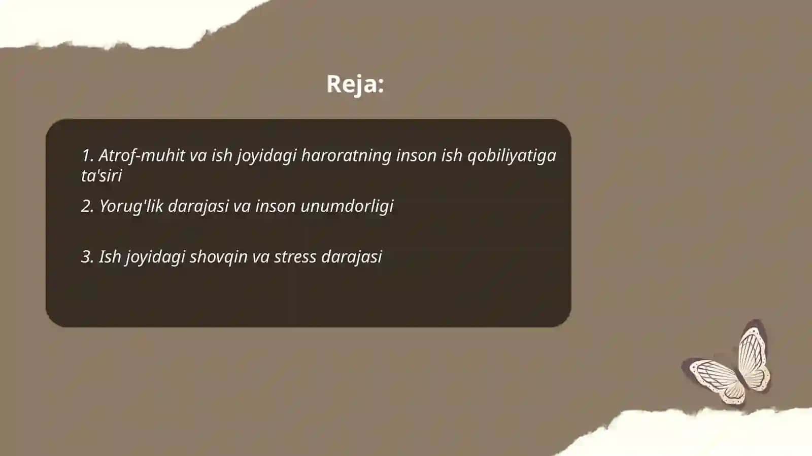 Atrof muhitni inson ish qobiliyatiga tasiri 2