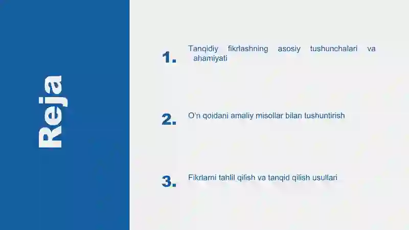 Tanqidiy fikrlashning oʻn qoidasi 2