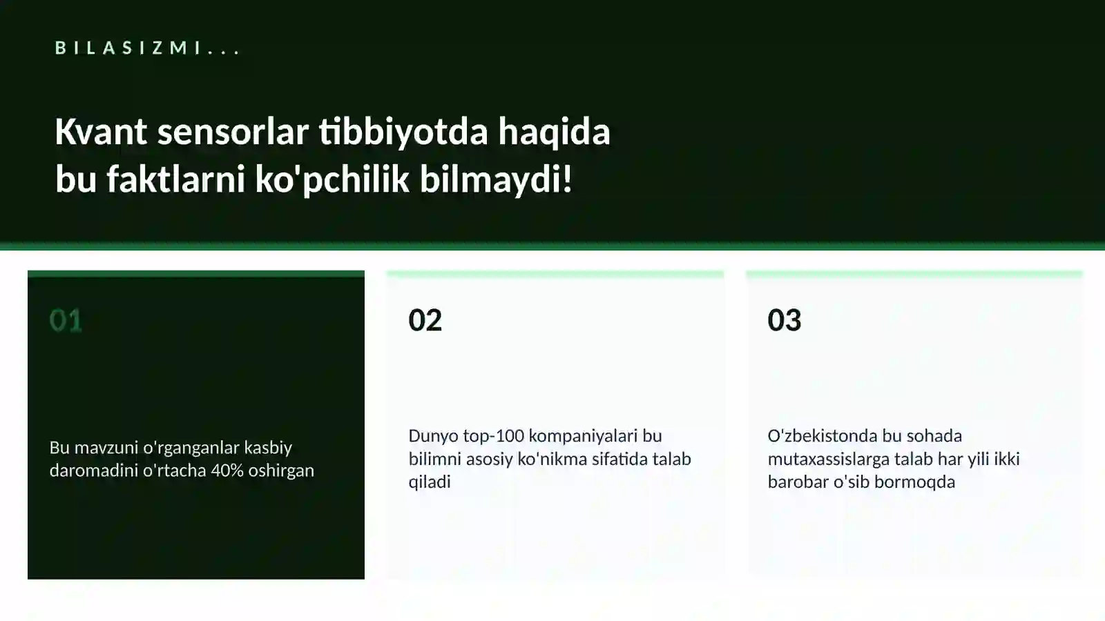 Kvant sensorlar tibbiyotda 2