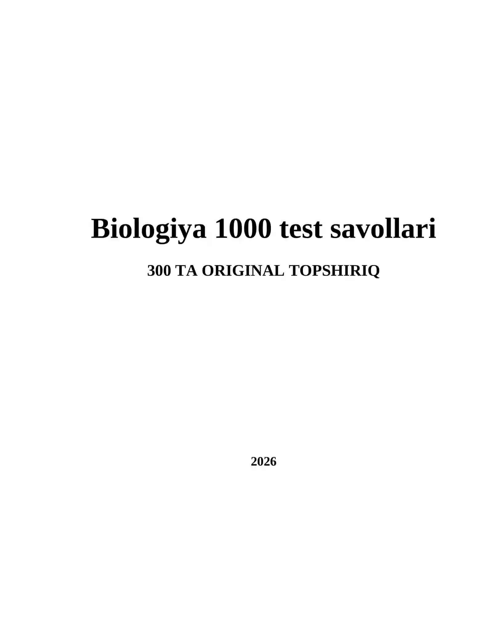 Biologiya 1000 test savollari 2