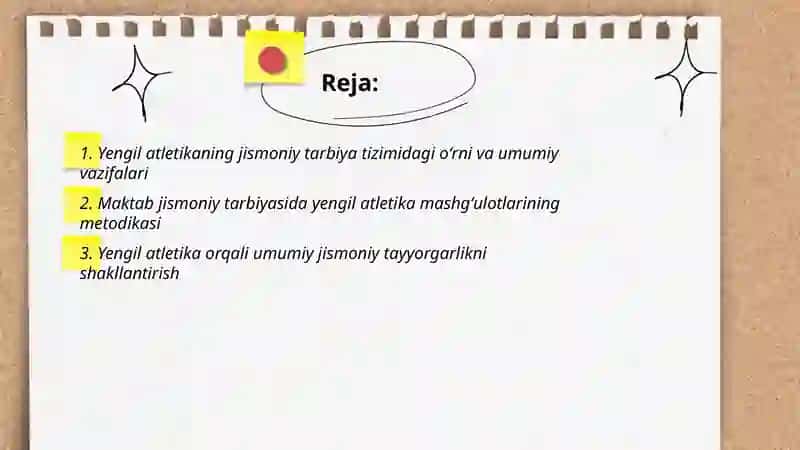 Yengil atletikaning jismoniy tarbiya tizimidagi oʻrni va ahamiyati 2
