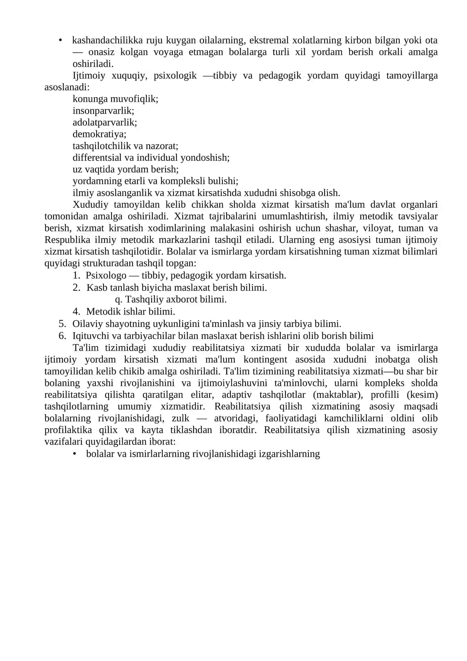 Reabilitatsion muassasalar bo'yicha sotsiologik tadqiqot 2