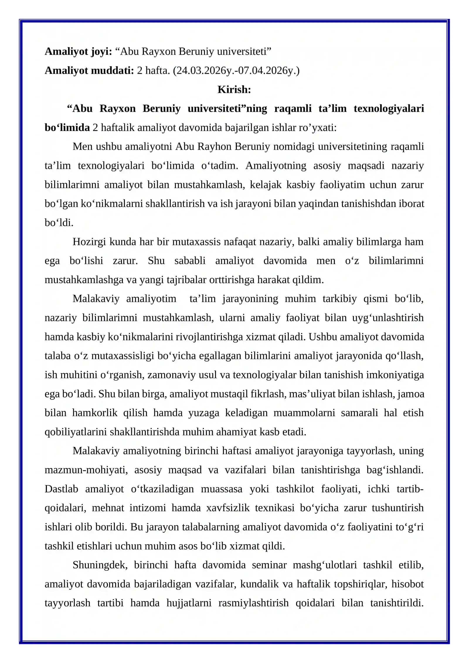 AMALIYOT HISOBOTI 2