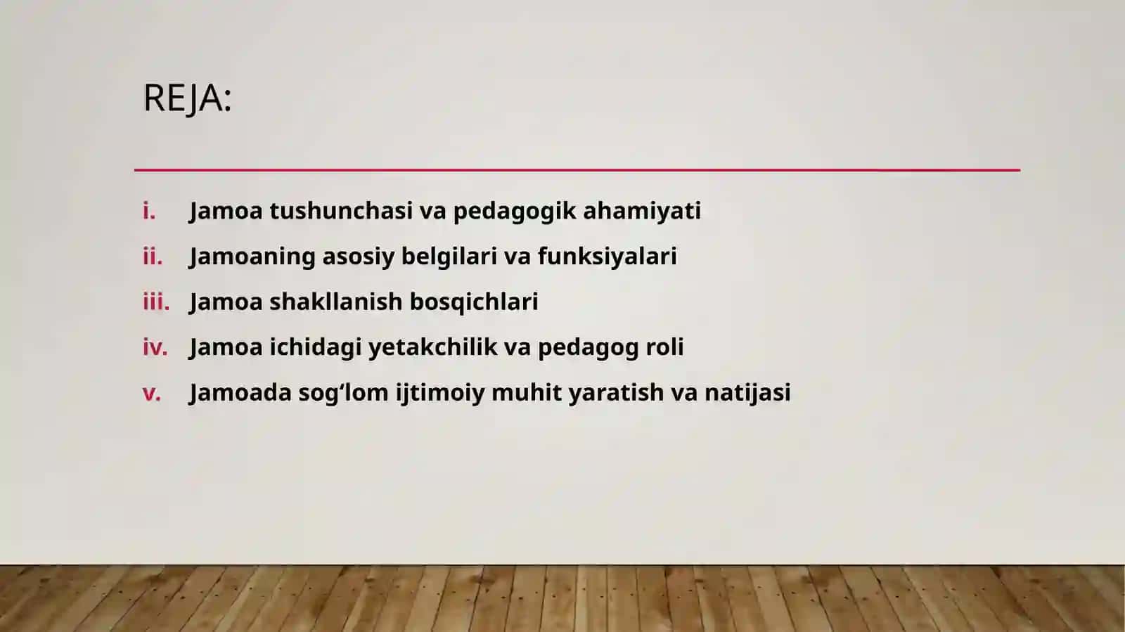 Jamoa Haqida Tushuncha 2