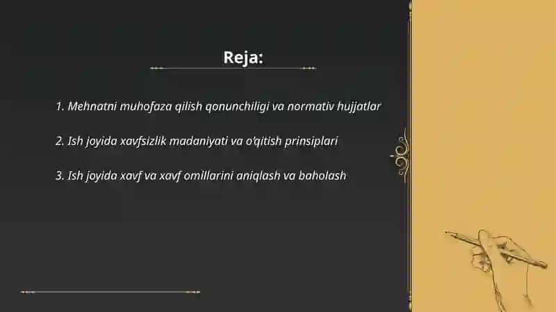 Mehnatni muhofaza qilish bo‘yicha o‘qitish va bilimlarni tekshirish 2