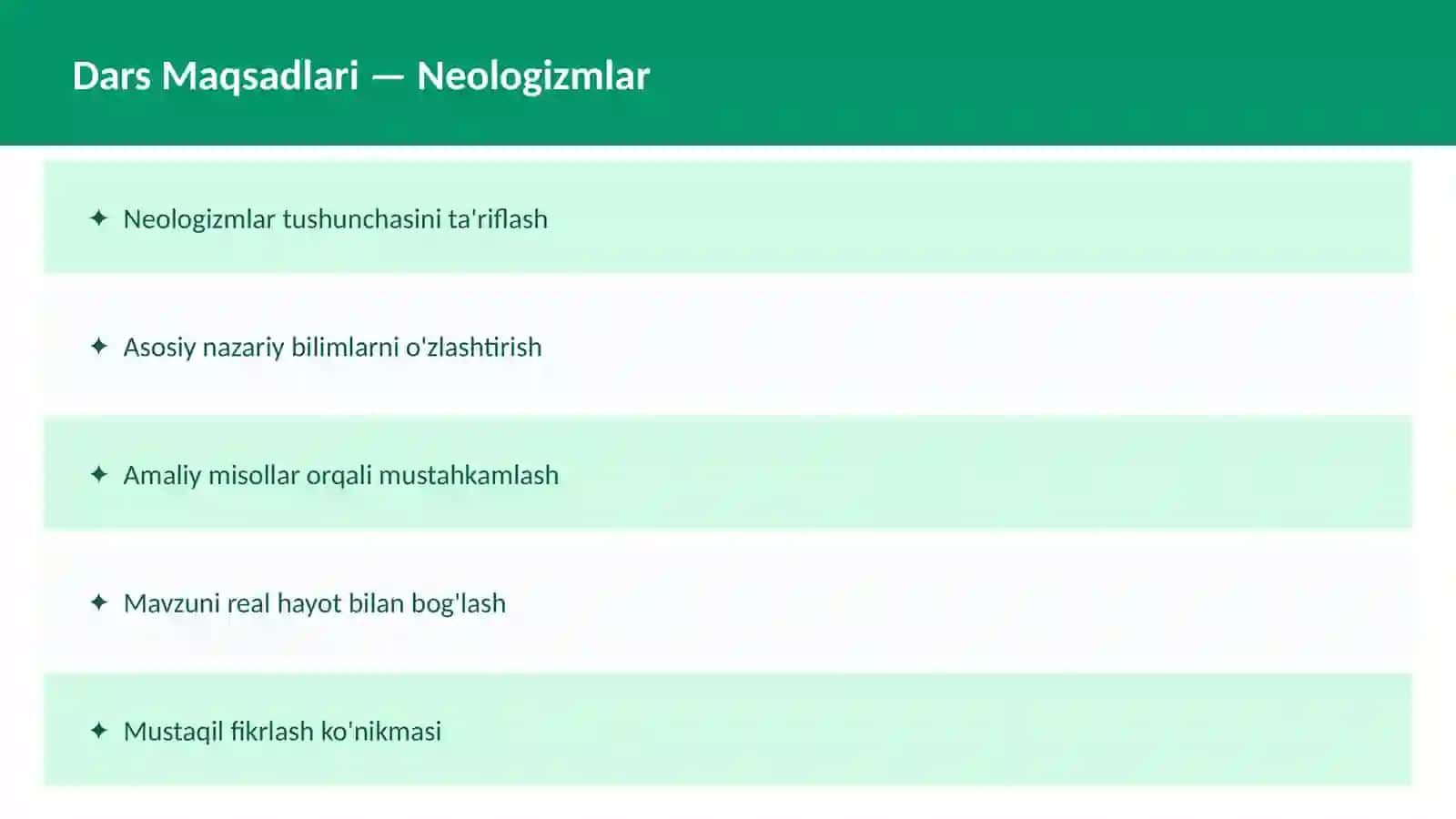 O'ZBEK TILI Arxaizmlar 2