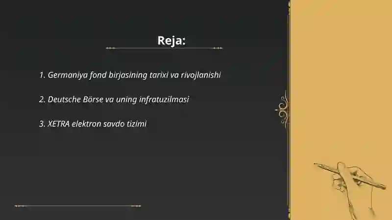 Germaniya fond birjasi va qimmatli qog'ozlari 2
