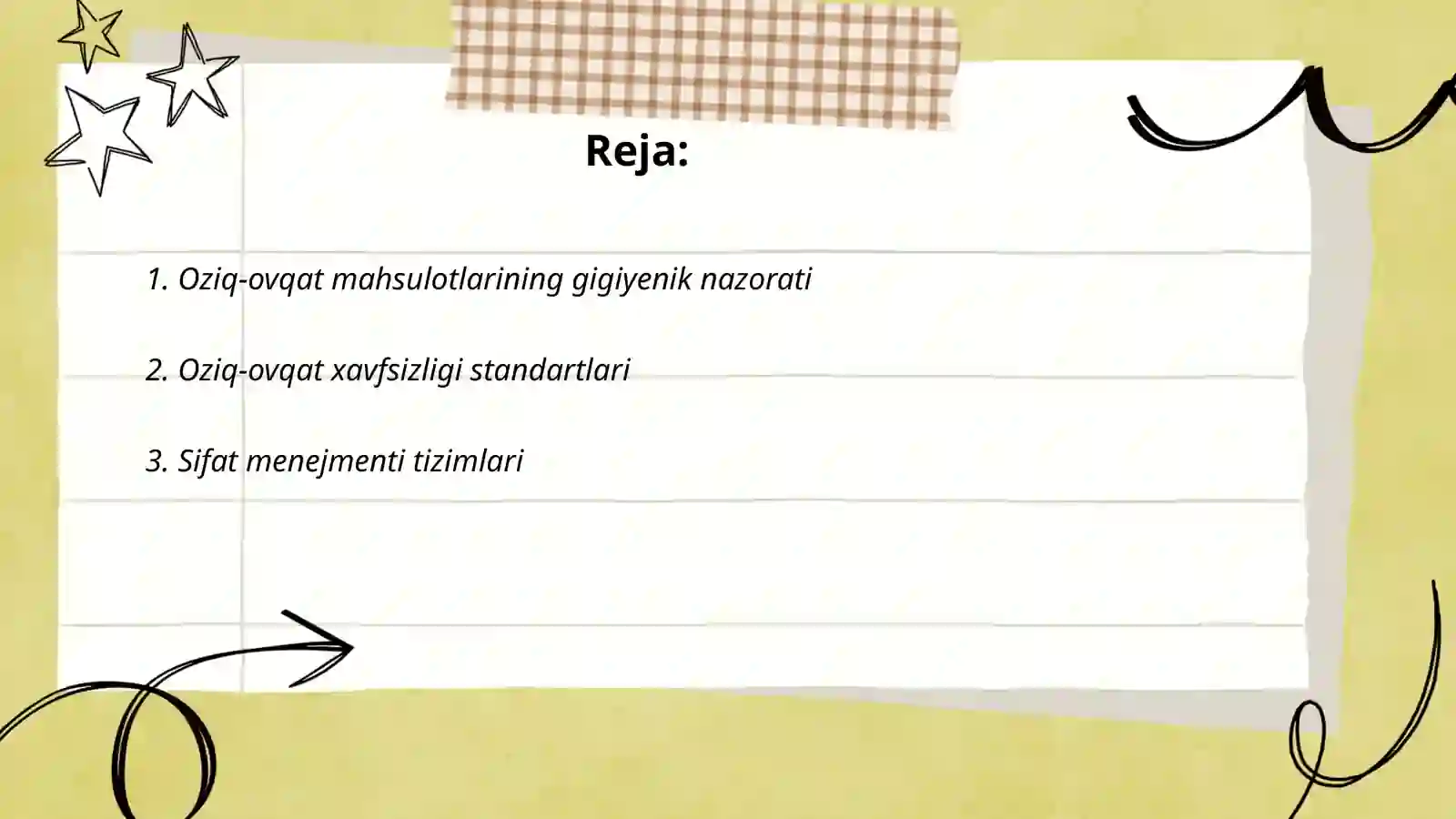 Oziq-ovqat mahsulotlarini sifatini nazorat qilish 2