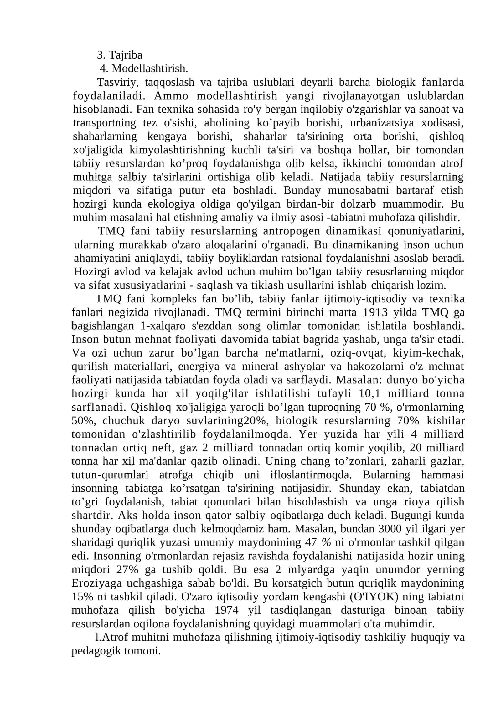 Ekologiya va tabiatni muhofaza qilish fanining ilmiy-nazariy asoslari 2