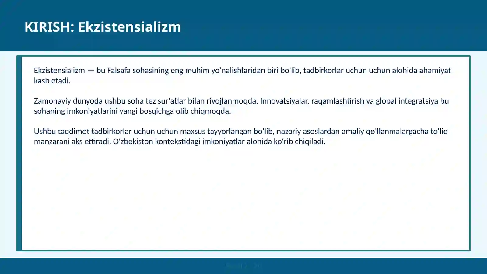 Ekzistensializm 2