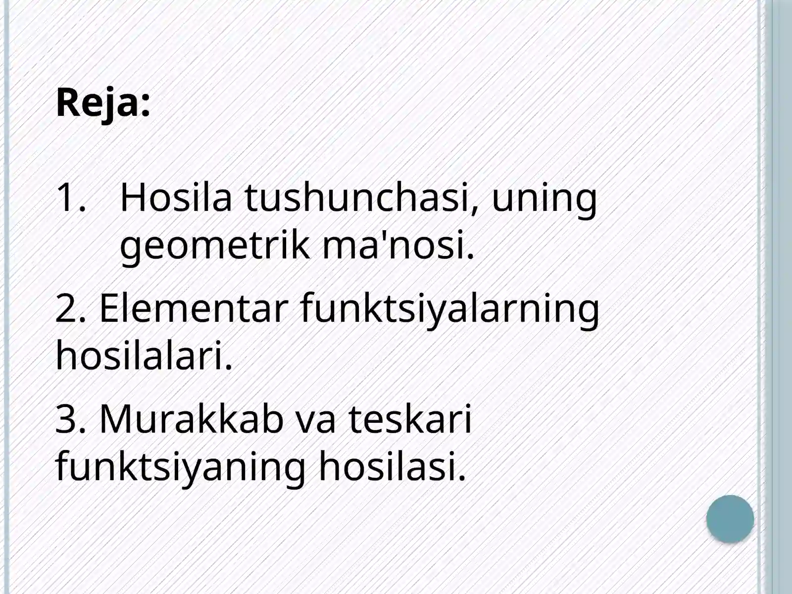Funksiyaninghosilasi 2