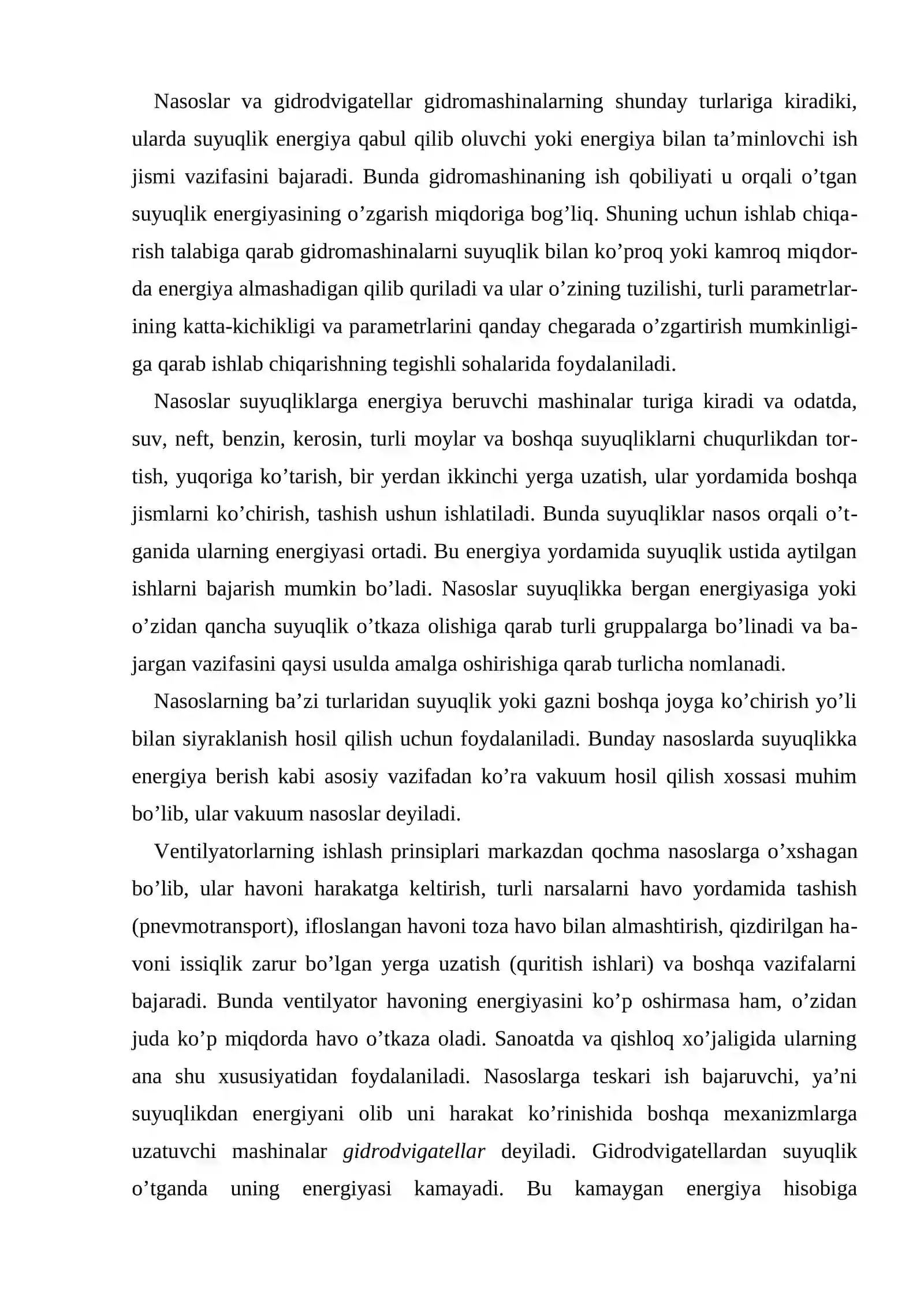 Gidropnevmo yuritmalarni asosi xarakteristikalari 2