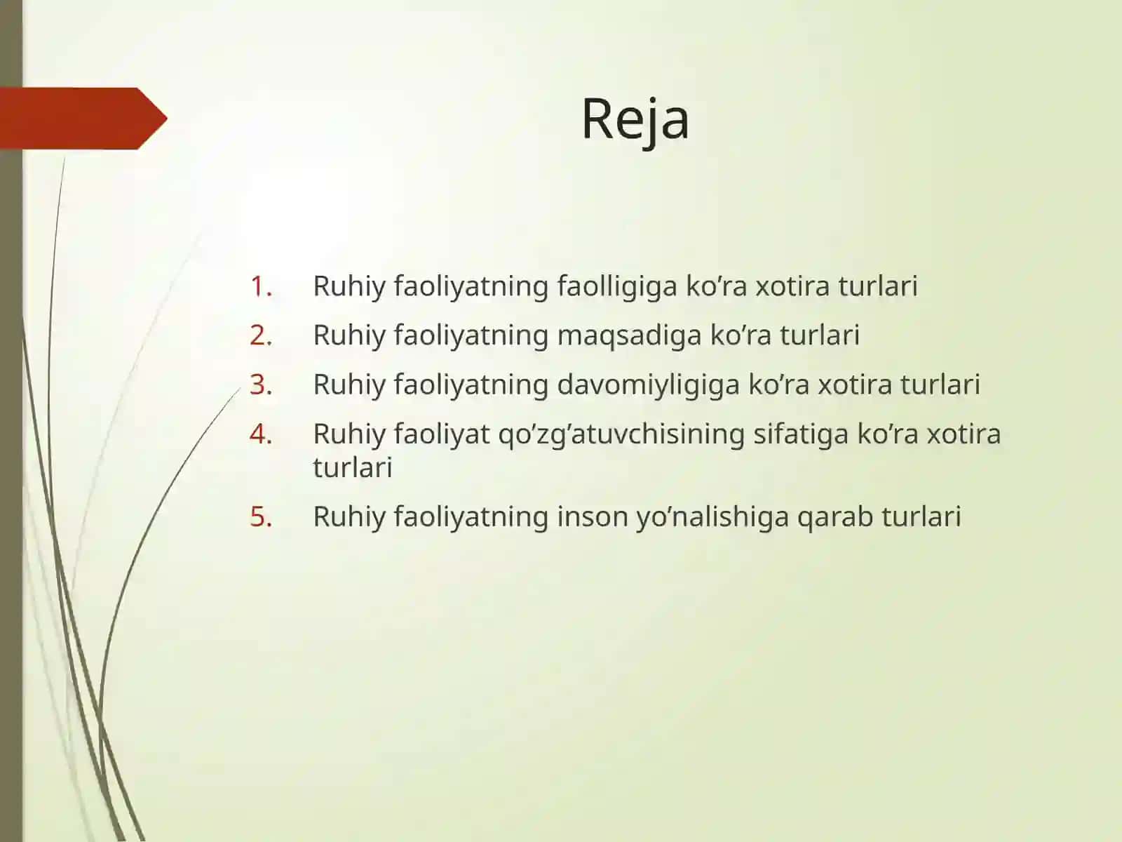 Xotira haqida tushuncha va uning nerv-fiziologik asosi 2
